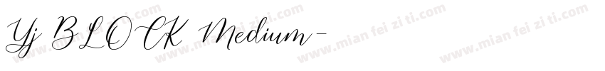 Yj BLOCK Medium字体转换